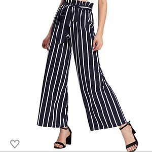 NWOT LARGE NAVY STRIPED PANTS